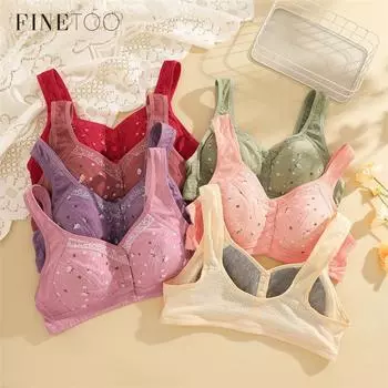 Мягкий бюстгальтер большого размера без косточек для женщин с пряжкой спереди, нижнее белье, тонкий жилет 38 вино красного