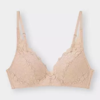 Мягкий бюстгальтер с глубоким вырезом Gu By Uniqlo без косточек 09 BLACK/EF6570