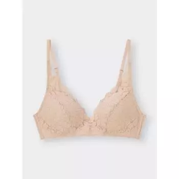 Мягкий бюстгальтер с глубоким вырезом Gu By Uniqlo без косточек 31 BEIGE/AB65