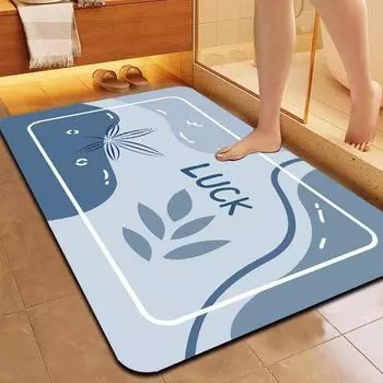 Мягкий быстросохнущий коврик для пола из диатомовой грязи, впитывающий воду и противоскользящий коврик для ног при входе в ванную комнату 40cmx60cm