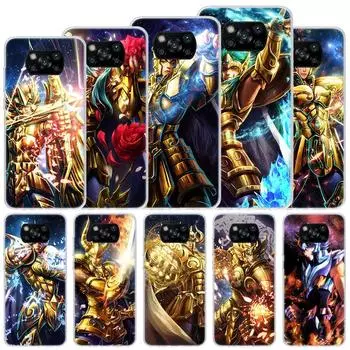 Мягкий чехол Anime Saint Seiya для Xiaomi Poco X3 NFC X4 M4 Pro M3 M2 Phone Cover F3 F2 F1 Mi Note 10 Lite A3 A2 A1 Funda Coque Xiaomi Poco X3