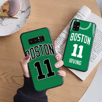 Мягкий чехол B184 boston для iPhone 11 12 13 14 15 Pro Max Samsung S22 S23 S24 FE Ultra Xiaomi Redmi Note VIVO V27 Realme C21 OPPO Reno 8