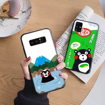 Мягкий чехол B226 Black Bear для iPhone 11 12 13 14 15 Pro Max Samsung S22 S23 S24 FE Ultra Xiaomi Redmi Note VIVO V27 Realme C21 OPPO Reno 8