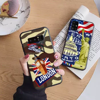 Мягкий чехол B248 london для iPhone 11 12 13 14 15 Pro Max Samsung S22 S23 S24 FE Ultra Xiaomi Redmi Note VIVO V27 Realme C21 OPPO Reno 8