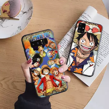 Мягкий чехол B24 One Piece для iPhone 11 12 13 14 15 Pro Max Samsung S22 S23 S24 FE Ultra Xiaomi Redmi Note VIVO V27 Realme C21 OPPO Reno 8