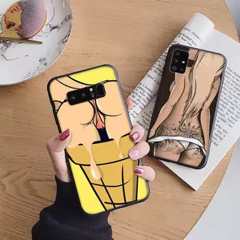 Мягкий чехол B40 Hot girls для iPhone 11 12 13 14 15 Pro Max Samsung S22 S23 S24 FE Ultra Xiaomi Redmi Note VIVO V27 Realme C21 OPPO Reno 8