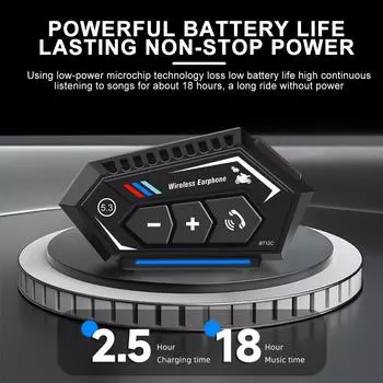 Мягкий чехол BT12 Мотоциклетный шлем Гарнитура T 5.3 Hands Free Call Kit Беспроводные наушники IPX7 Водонепроницаемые наушники с шумоподавлением