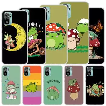 Мягкий чехол Cottagecore с лягушкой и грибом Kawaii для Xiaomi Redmi 10 10A 10C 9 9A 9C 9T, чехол для телефона 8 8A 7 7A 6 6A S2 K20 K40 Pro 10X Redmi 10