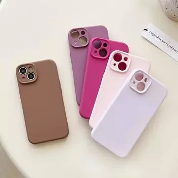 Мягкий чехол цвета конфет для iPhone 16 15 14 13 12 Pro Max 11 жидкий силиконовый всеобъемлющий противоударный чехол для телефона iPhone 15 чёрный