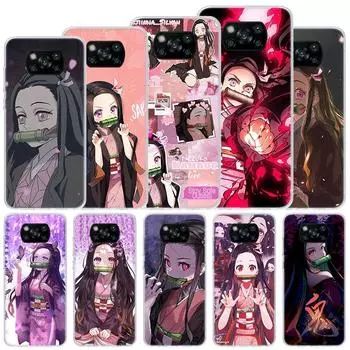Мягкий чехол Demon Slayer Kamado Nezuko для Xiaomi Poco X3 NFC X4 M4 Pro M3 M2, чехол для телефона F3 F2 F1 Mi Note 10 Lite A3 A2 A1 Funda Xiaomi Poco X3