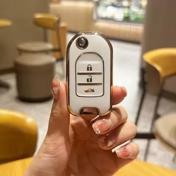 Мягкий чехол для автомобильного ключа из ТПУ для Honda Civic HRV CRV XRV CR-V Crider Odyssey Pilot Fit Accord 3 кнопки, аксессуары