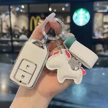 Мягкий чехол для автомобильного ключа из ТПУ, чехол для смарт-ключа, чехол для Honda Vezel Accord City Civic Jazz BRV BR-V HRV, аксессуары