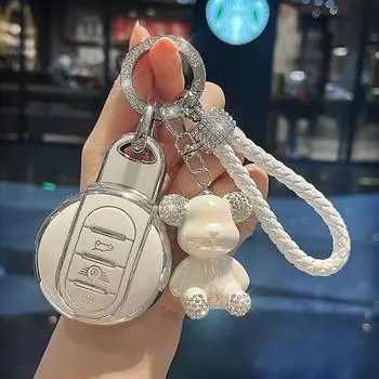 Мягкий чехол для автомобильного ключа из ТПУ для BMW Mini COOPERS COUNTRYMAN ONE JCW CLUBMAN F56 F55 F54 F57 F60 R60 S, защитный чехол для автомобильного ключа