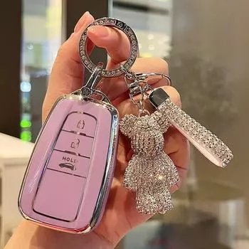 Мягкий чехол для автомобильного ключа из ТПУ, полная защита для Toyota Prius Camry CHR C-HR Corolla RAV4 Land Cruiser Prado Altis 2018-2022