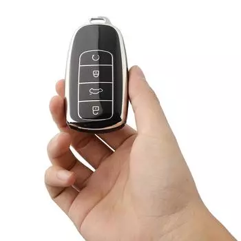 Мягкий чехол для автомобильного ключа из ТПУ, защитный чехол для Chery Tiggo 8 Pro 5 Plus 7pro, высококачественный дизайн, точная подгонка кнопок фиолетовый