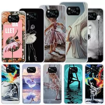 Мягкий чехол для балерины, балета и танцев для Xiaomi Poco X3 NFC X4 M4 Pro M3 M2, чехол для телефона F3 F2 F1 Mi Note 10 Lite A3 A2 A1 Funda Co Xiaomi Poco X3