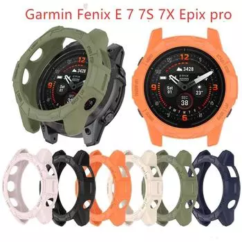 Мягкий чехол для часов Garmin Fenix E 7 7x 7s Pro, защитный бампер для часов Garmin Epix Pro 42MM 47MM 51MM, аксессуары для часов Garmin Fenix E 47MM чёрный