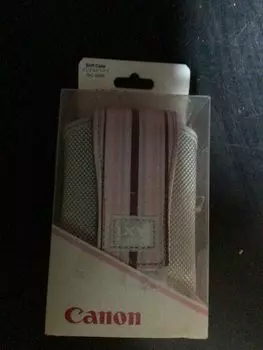 Мягкий чехол для цифровой камеры Canon IXC-260B с розовой полоской