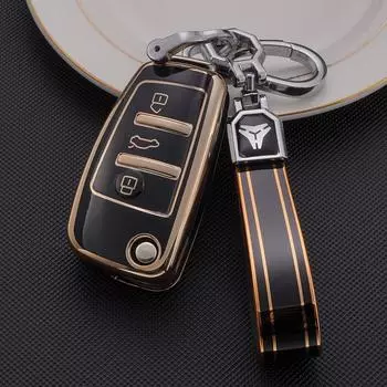 Мягкий чехол для дистанционного ключа автомобиля из ТПУ для A3 8P A4 B7 B8 B5 B9 B6 A1 A5 Q7 Q5 A6 4F C6 C5 C7 C4 TT Q3 S3 A7 A8 C4 8N 8V 8L RS3, аксессуары для ключей key case белый