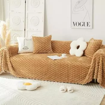 Мягкий чехол для дивана из шенилла, универсальное полотенце для дивана, защита от царапин от кошек, пыленепроницаемый чехол для дивана 180x130