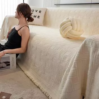 Мягкий чехол для дивана, утолщенный, имитация нескользящего мягкого дивана, полотенце, подушка для дивана для гостиной, современный домашний декор 180x130cm