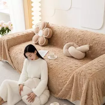 Мягкий чехол для дивана, зимняя ткань, устойчивая к царапинам, универсальный зимний чехол, одеяло, полотенце, кожаный чехол 180*130cm