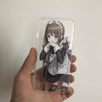 Мягкий чехол для Iphone 14 11 13 Pro Max 12 Mini Cute Cartoon Anime Girl, чехол для телефона Iphone Xr Xs Max X 7 Plus 8 Se 2 6s, бампер iphone 6 6s
