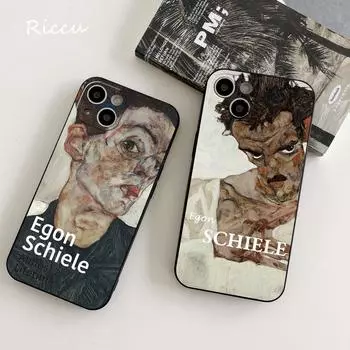 Мягкий чехол для iPhone 14 Egon Schiele Art для Iphone 14 11 12Pro 8 7 Plus X 13Pro MAX XR XS Чехлы 11 Pro Max