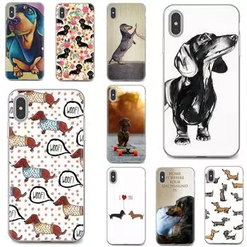 Мягкий чехол для iPhone iPod Touch 11 12 Pro 4 4S 5 5S SE 5C 6 6S 7 8 X XR XS Plus Max 2020, мягкий чехол с силуэтом таксы, щенков, собак Iphone 11 aero синий