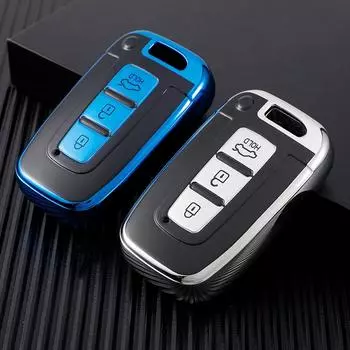 Мягкий чехол для ключей автомобиля из ТПУ, брелок для Hyundai Accent Elantra Solaris HB20 Veloster SR IX35 i30 для KIA RIO K2 K3 Sportage, аксессуары красный
