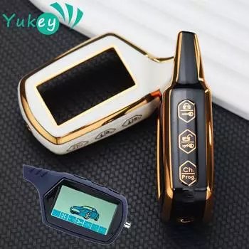 Мягкий чехол для ключей из ТПУ, чехол-брелок для Starline B9/B91/B6/B61/A91/A61/V7, русская двусторонняя версия, ЖК-дисплей, брелок для автомобильной сигнализации чёрный