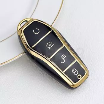 Мягкий чехол для ключей из ТПУ, держатель для брелока для BYD Han Ev Tang Dm/Qin PLUS/Song Pro/MAX/Yuan, аксессуары для автомобильных ключей Key Case белый