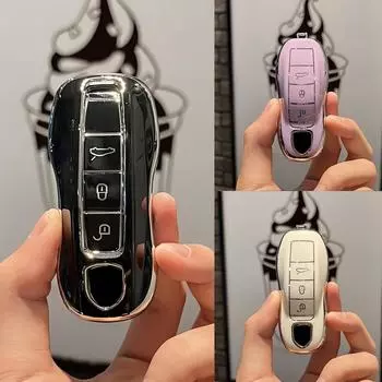Мягкий чехол для ключей из ТПУ для Porsche 911 970 997 991 996 958 918 991 Panamera Carman Macann Bobst Cayenne Boxster с дистанционным управлением Style A Key Case белый