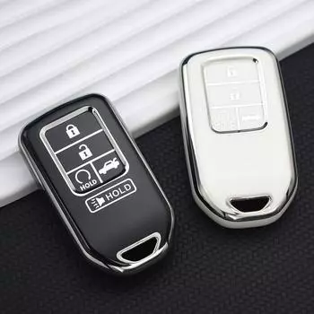 Мягкий чехол для ключей из ТПУ с 4 5 кнопками для Honda Civic CRV HRV Accord Pilot Fit Freed Vezel Odyssey 2018-2022, аксессуары 4 Button Key Case белый