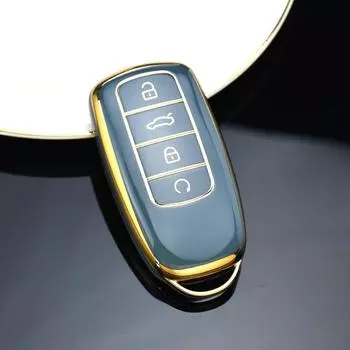 Мягкий чехол для ключей из ТПУ с 4 кнопками для Chery Tiggo 8 PLUS 8 Pro 7 Pro Arrizo 5 PLUS 2021, автомобильный держатель, сумка, аксессуары для стайлинга Key Case белый