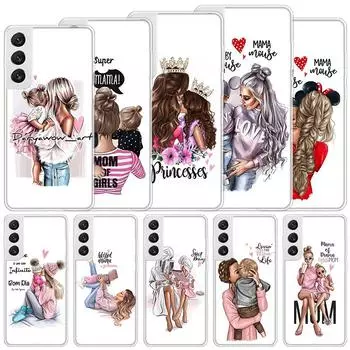 Мягкий чехол для мамы и девочки для Samsung Galaxy M12 M21 M30S M31 M32 M51 M52, чехол для телефона Note 8, 9, 10 + 20 Ultra J4, J6 Plus J8, чехол Samsung M11