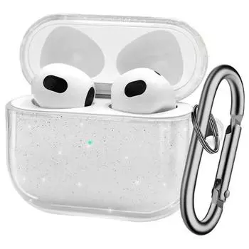 Мягкий чехол для наушников Bling Glitter для Apple Airpods Pro 2 2022 2-го поколения Air Pods 3 2 1 3-го поколения с брелоком For Airpods Pro 2