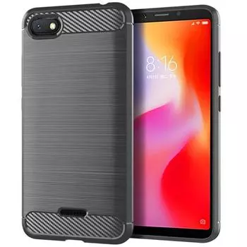 Мягкий чехол для Redmi 6A Carbon Fibre Silicone Case для xiaomi redmi 6a Redmi6A Back Phone Cover Coque Fundas Redmi 6A чёрный