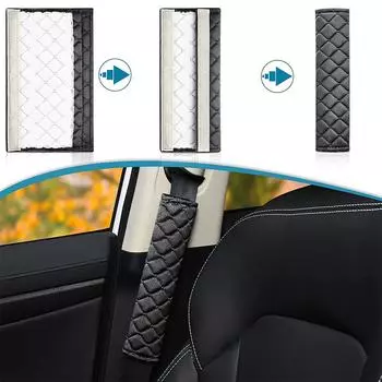 Мягкий чехол для ремня безопасности автомобиля, универсальные чехлы для автомобильных ремней безопасности, теплые защитные плечевые ремни, плюшевые аксессуары для салона автомобиля W0A8
