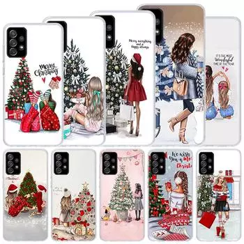 Мягкий чехол для рождественской елки для девочек Samsung Galaxy A51 A71 A50 A70 A21S, чехол для телефона A30 A20E A10 A31 A41 A6 A7 A8 A9 Shell C Samsung A71