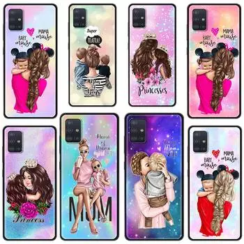 Мягкий чехол для Samsung Galaxy A32 A52 A72 4G A21S A51 A71 A50 A70 A31 A41 A12 A02S 5G, противоударный чехол для телефона для мамы и дочки Samsung A01