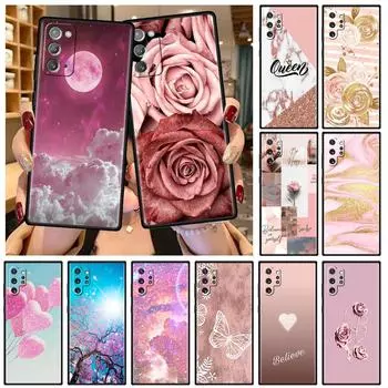 Мягкий чехол для Samsung Galaxy Note 20 Ultra 10 Plus Lite A50 A70 A20 A40 A20e 9 8 A60 A10e Funda, чехол для телефона с розовым цветком Hert Sac Samsung Note 8
