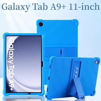 Мягкий чехол для Samsung Galaxy Tab A9 Plus, чехол для планшета 11 дюймов SM-X210 X216 X215 X218, силиконовая подставка, защитная оболочка Tab A9 Plus 11inch красный