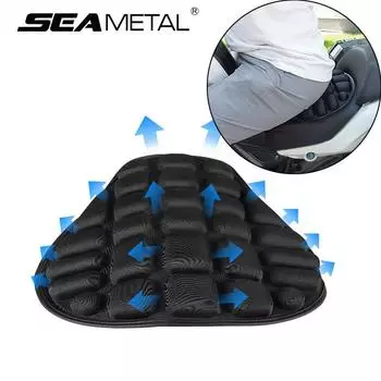 Мягкий чехол для сиденья мотоцикла SEAMETAL, летняя подушка для сиденья, защита от давления для седел Cruiser Sport Touring чёрный