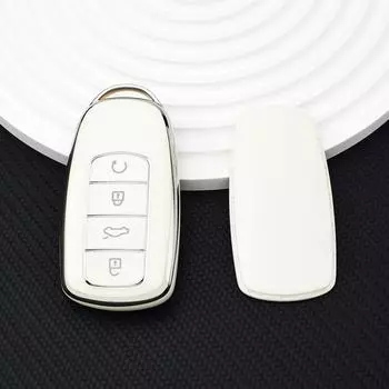 Мягкий чехол для смарт-ключа автомобиля из ТПУ для Chery Tiggo 8 Pro Tiggo 8plus New 5 Plus 7pro Shell Fob Bag Protector Accessories белый