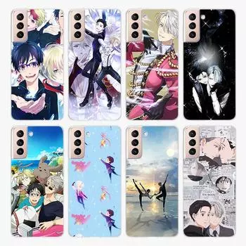 Мягкий чехол для телефона Anime Yuri On Ice для Samsung Galaxy S22 Pro S21 S20 FE Ultra S10 S10E Lite S9 S8 Plus S7 S6 Edge Samsung S6