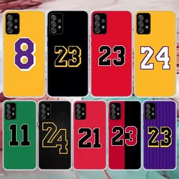 Мягкий чехол для телефона Basketball 23 24 Number для Samsung Galaxy A51 A50 A71 A70 A10 A20e A30 A40 A41 A31 A21s A11 A6 A7 A8 A9 Plus 20 Samsung A40
