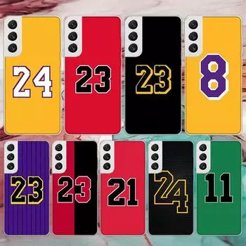 Мягкий чехол для телефона Basketball 23 24 Number для Samsung Galaxy M12 M21 M30s M31 M32 Note 20 Ultra 10 Lite 9 8 J4 J6 Plus + M51 M52 J Samsung F52