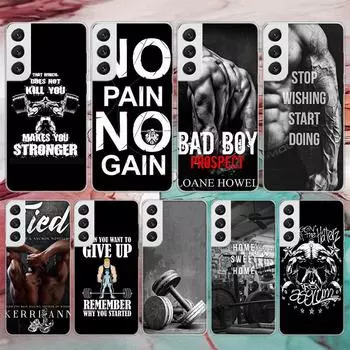 Мягкий чехол для телефона для бодибилдинга, тренажерного зала и фитнеса для Samsung Galaxy M12 M21 M30s M31 M32 Note 20 Ultra 10 Lite 9 8 J4 J6 Plus + M51 M52 Samsung Note 10
