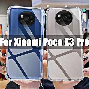 Мягкий чехол для телефона HD для Xiaomi Poco X3 Pro, прозрачный чехол для Xiaomi Poko X3Pro 6,67 дюйма M2102J20SG, противоударный, против царапин Poco X3 Pro чистый